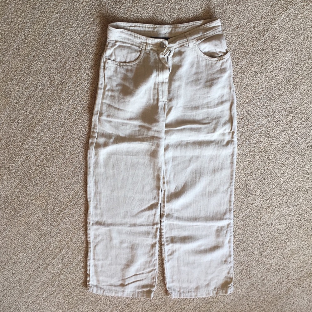 MaxMara Linen Wide Leg Pants | Made in Ita…
